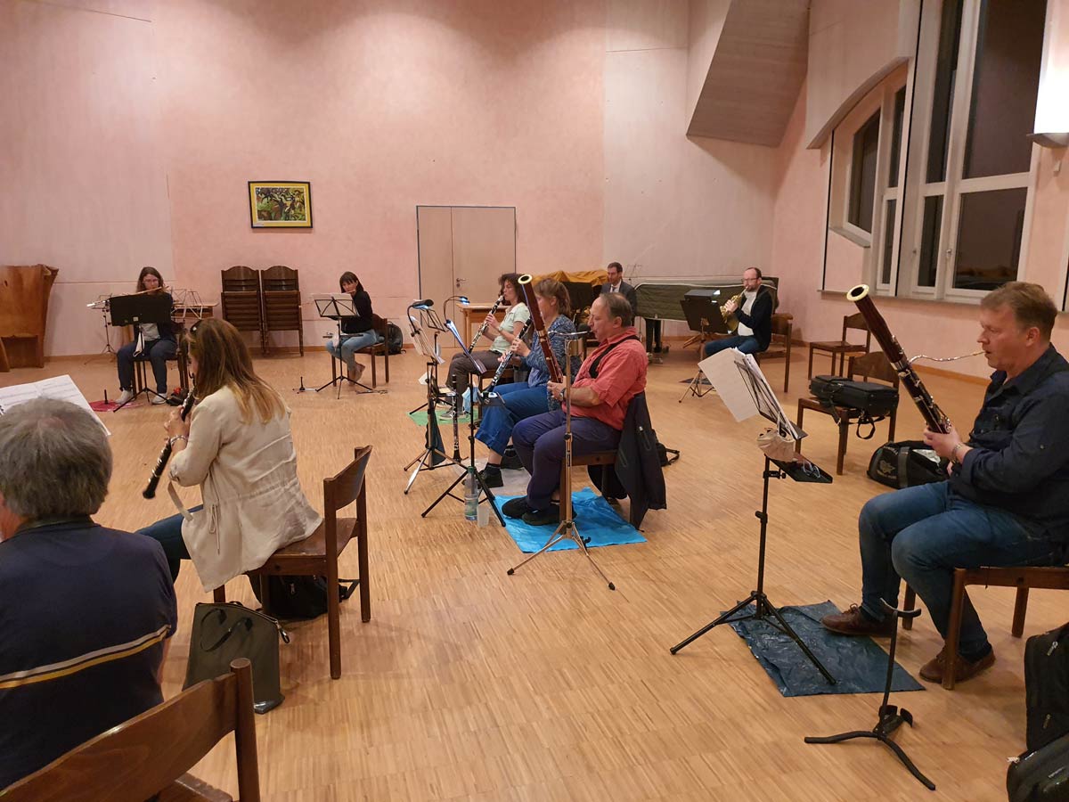 Corona 2020 Proben für den Hangar